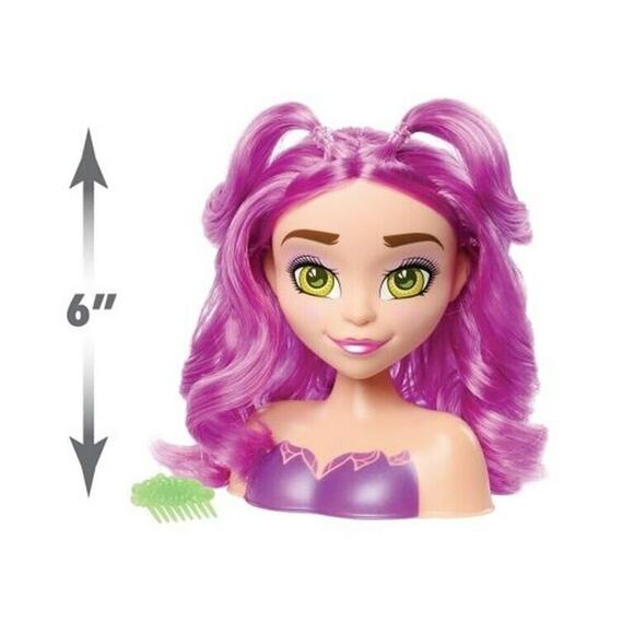 Hairmazing Fairy Mini Styling Head Toy Features Beautiful, Wavy Purple Hair New - Picture 2 of 11